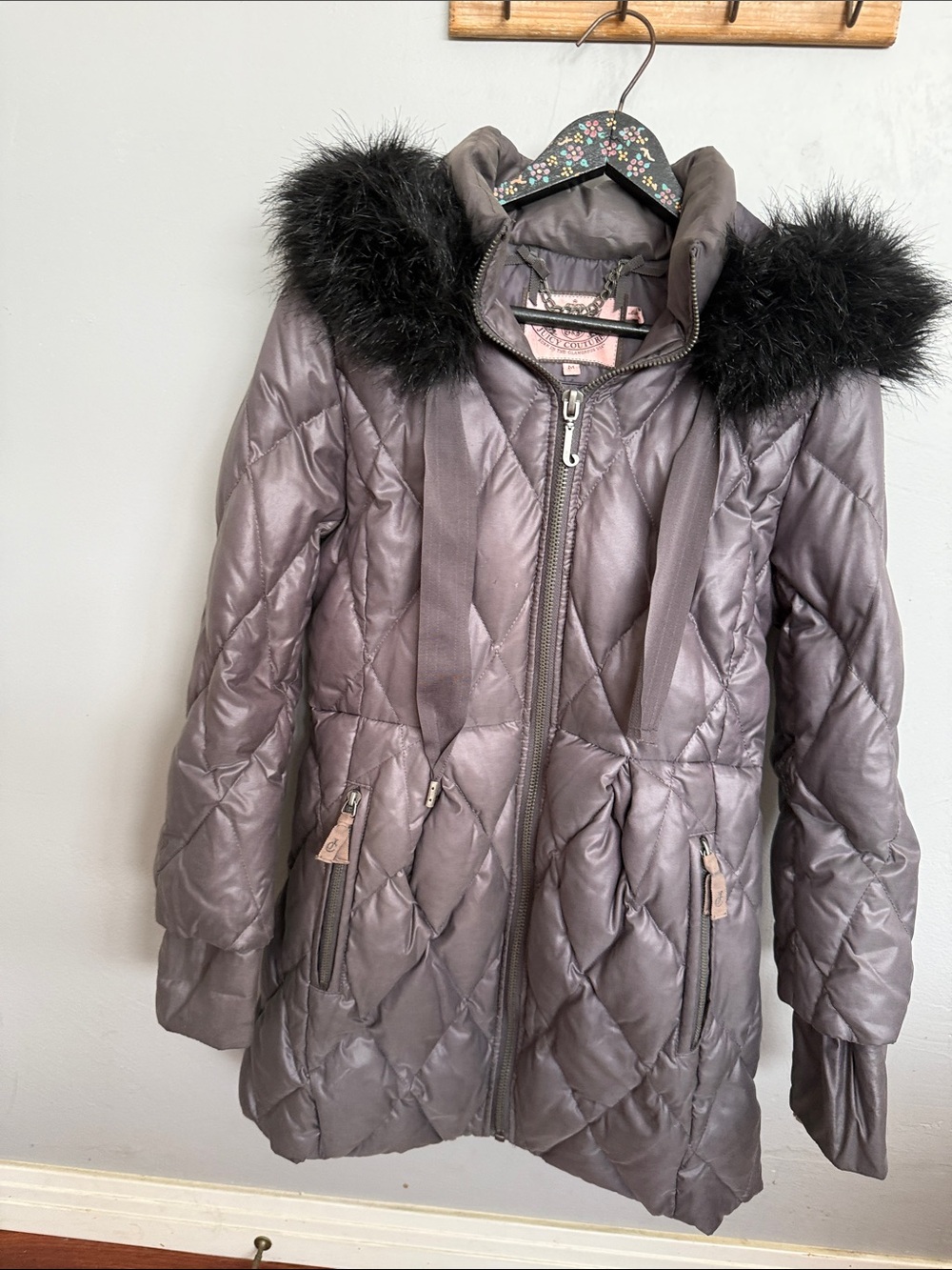 Juicy Couture 2010 Gray Down Puffer Coat